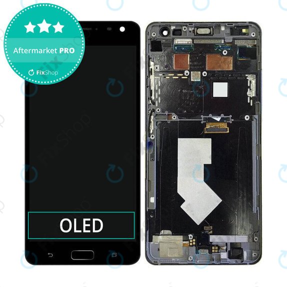 Schermo OLED per Asus Zenfone AR ZS571KL, Black, Vetro touch con cornice