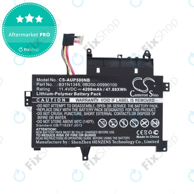 Batteria per Asus Transformer, B31N1345, Li-Pol, 4200mAh, 11.4V, HQ