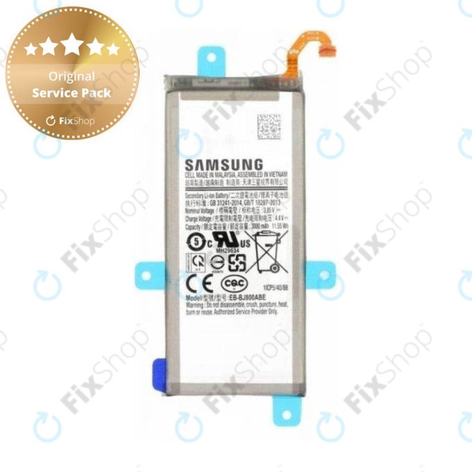 Batteria per Samsung A6 A600 (2018), J6 J600F (2018), EB-BJ800ABE, GH82-16479A, GH82-16865A, 3000mAh, Genuine Service Pack