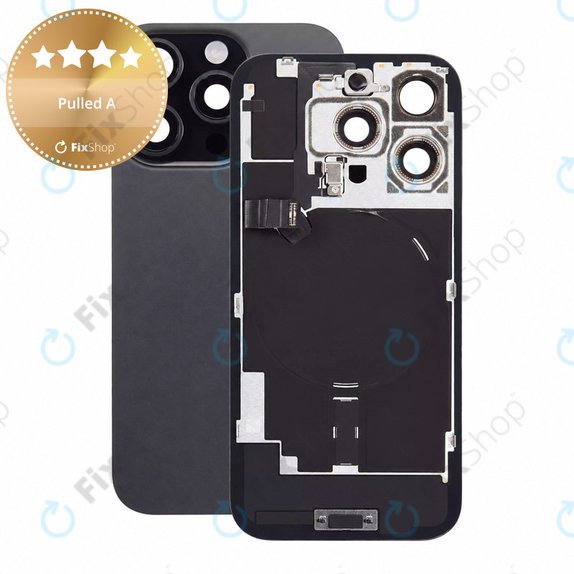 Vetro scocca posteriore per iPhone 16 Pro, Black Titanium, Pulled A