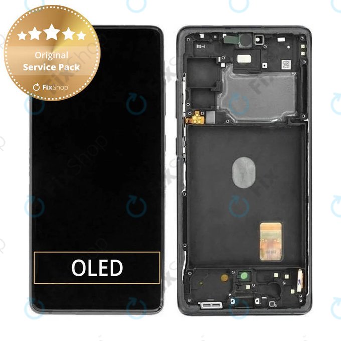 Schermo per Samsung S20 FE G780F, Cloud Navy, Vetro touch con cornice, GH82-24220A, GH82-24219A, GH82-31329A, GH82-31321A, Genuine Service Pack