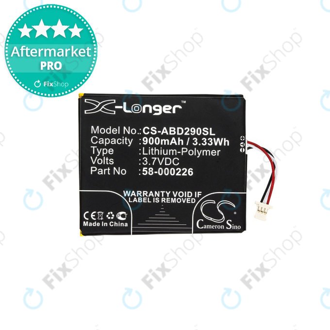 Batteria per Amazon Kindle 10th, Basic 10th, 10th 2019, Touch 2019, 26S1019, 58-000226, 900mAh, HQ