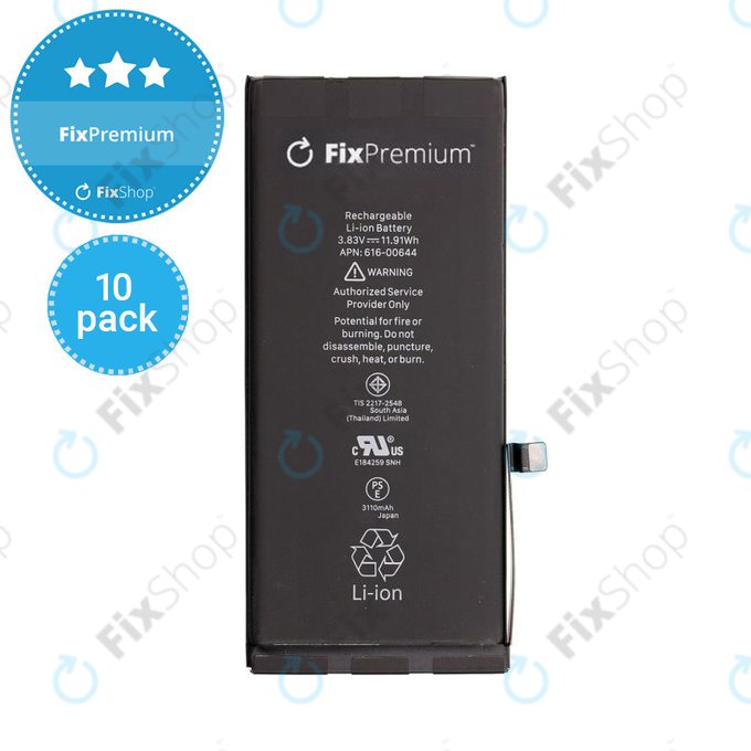Batteria 10 pz. per iPhone 11, 3110mAh, FixPremium