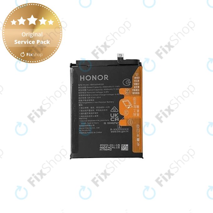 Batteria per Honor X8a, Honor 90 Lite, HB416594EGW, 2402AADF, 4500mAh, Genuine Service Pack
