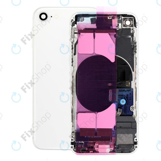 Scocca posteriore con piccoli componenti per iPhone SE 2020, White