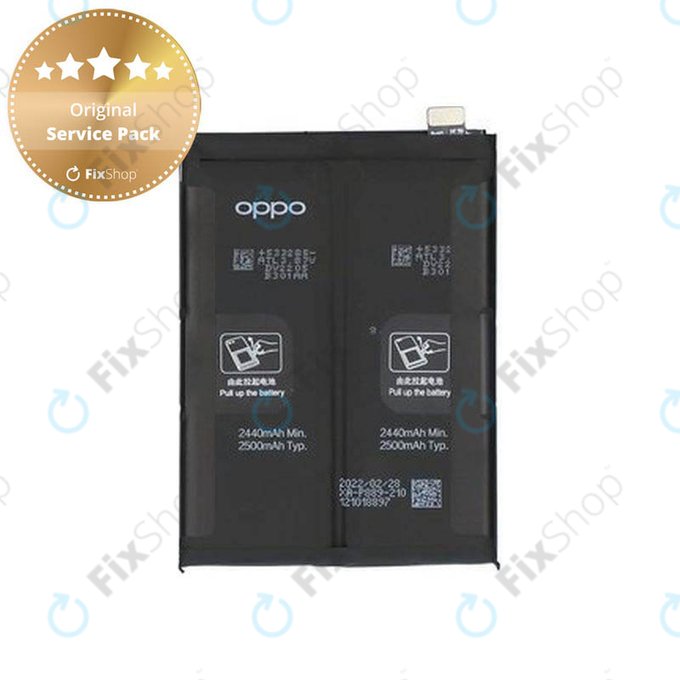 Batteria per Oppo Find X5 Pro, BLP889, 4200001, 5000mAh, Genuine Service Pack