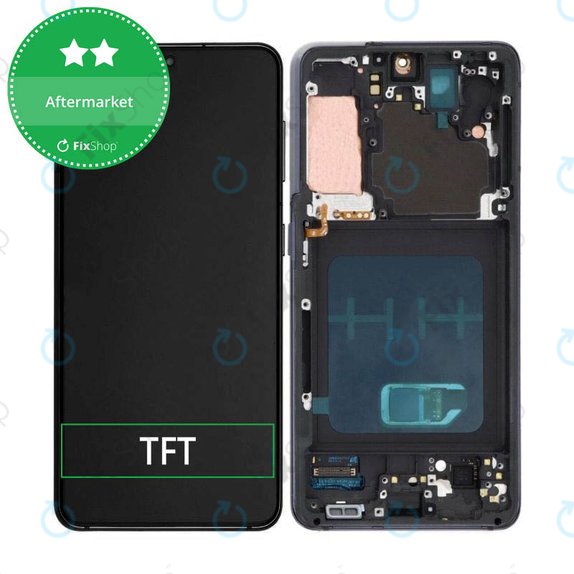 Schermo per Samsung S21 G991B, Phantom Gray, Vetro touch con cornice