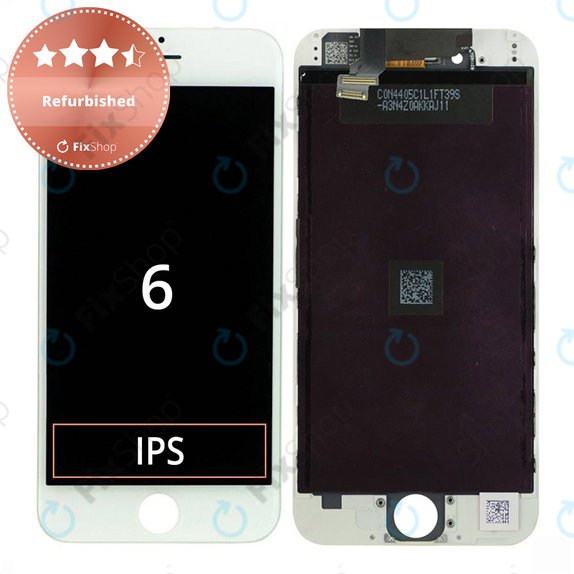 Schermo per iPhone 6, White, Vetro touch con cornice, Refurbished