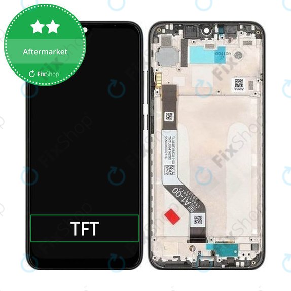 Schermo per Xiaomi Redmi Note 7, Black, Vetro touch con cornice