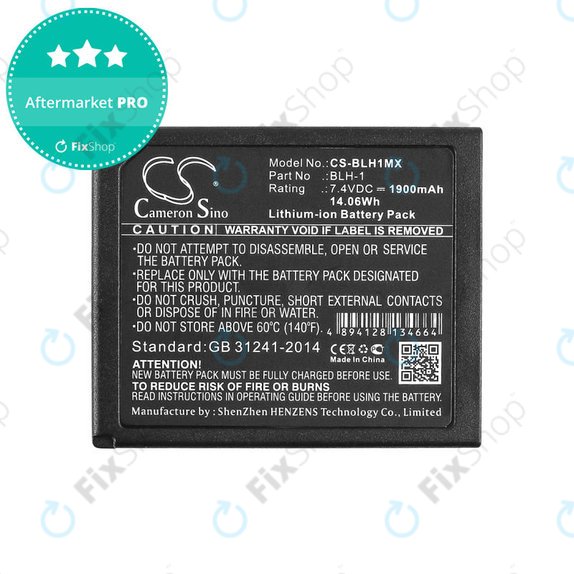 Batteria per Olympus EM1, BLH-1, Li-Ion, 1900mAh, 7.4V, HQ