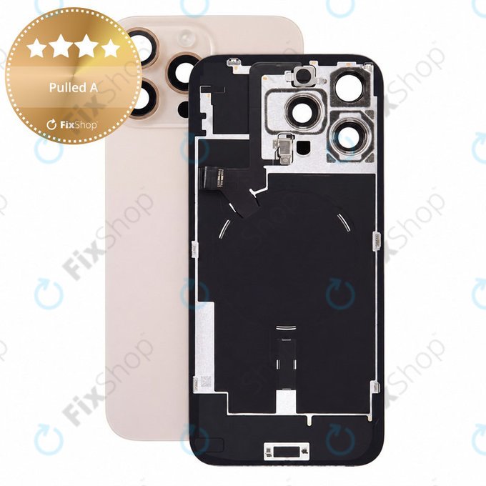 Vetro scocca posteriore per iPhone 16 Pro Max, Desert Titanium, Pulled A