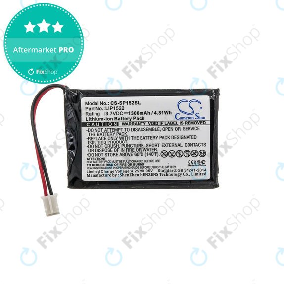 Batteria per Sony Playstation 4, 4 Pro, 4 Slim - Controller, Dualshock 4 LIP1522, 1300mAh, HQ