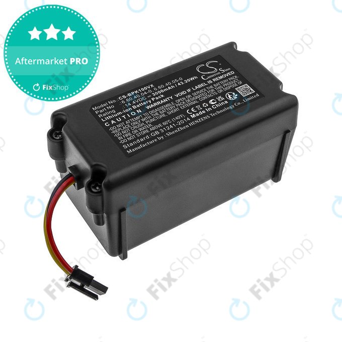 Batteria per Sencor SRV 9250, SRV 8250 SRV 6250 SRV 4250 Blaupunkt XSMART SRX 1002, Li-ion, 3000mAh, 14.4V, HQ