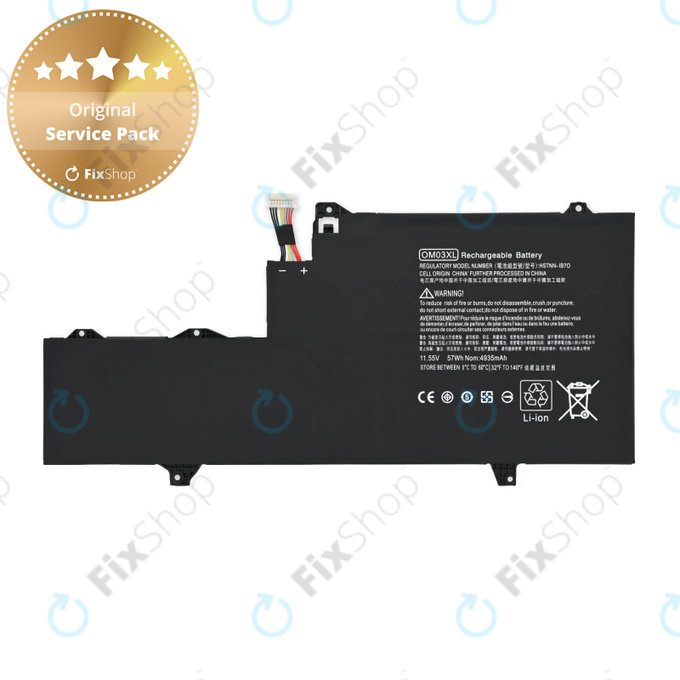 Batteria per HP EliteBook x360 1030 G2, OM03XL, 77052513, 4935mAh, Genuine Service Pack