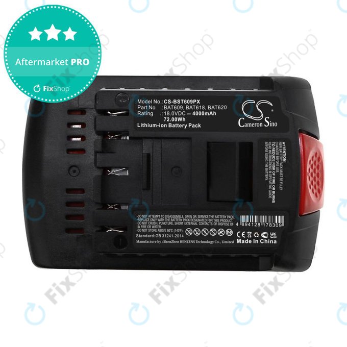Batteria per Bosch 17618, Gsb 18, BAT620, Li-Ion, 4000mAh, 18V, HQ