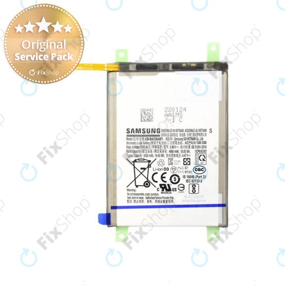 Batteria per Samsung A33 5G A336B, EB-BA536ABY, GH82-28146A, 5000mAh, Genuine Service Pack