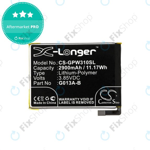 Batteria per Google Pixel 3, 2900mAh, Li-Pol, 3.85 V, G013A-B, HQ