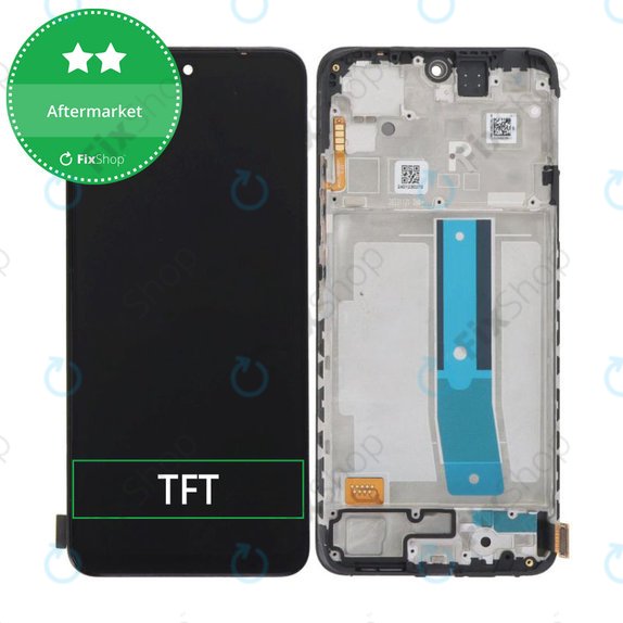 Schermo per Xiaomi Redmi Note 12S, Onyx Black, Vetro touch con cornice