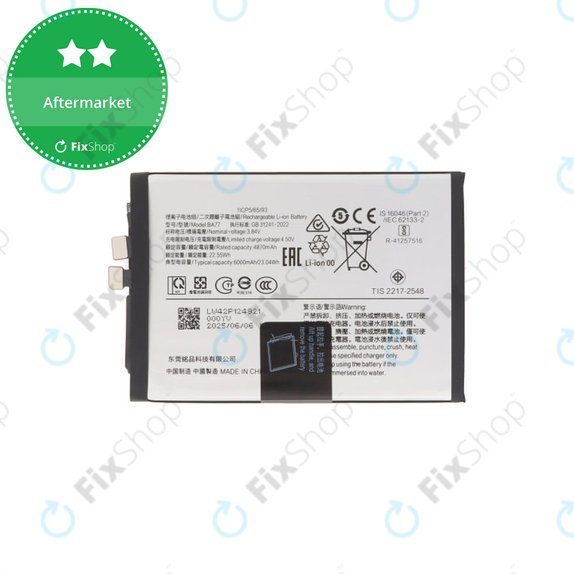Batteria per Vivo V50 V2427, 6000mAh