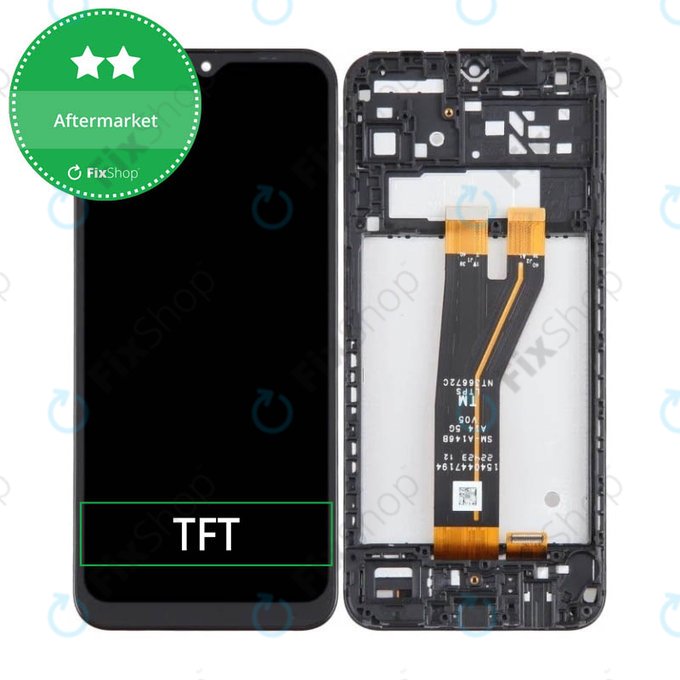 Schermo per Samsung A14 5G A146B, Black, Vetro touch con cornice