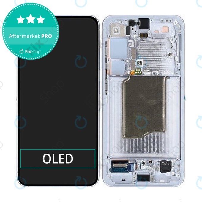 Schermo OLED per Samsung S25, Icyblue, Vetro touch con cornice
