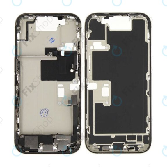 Telaio centrale con pulsanti di accensione e volume per iPhone 16 Pro, Titanio naturale