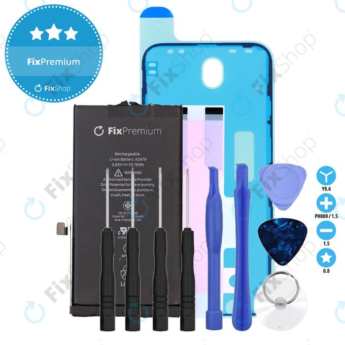 Batteria per iPhone 12, 12 Pro, 2815mAh, Adesivo, Attrezzi, FixPremium