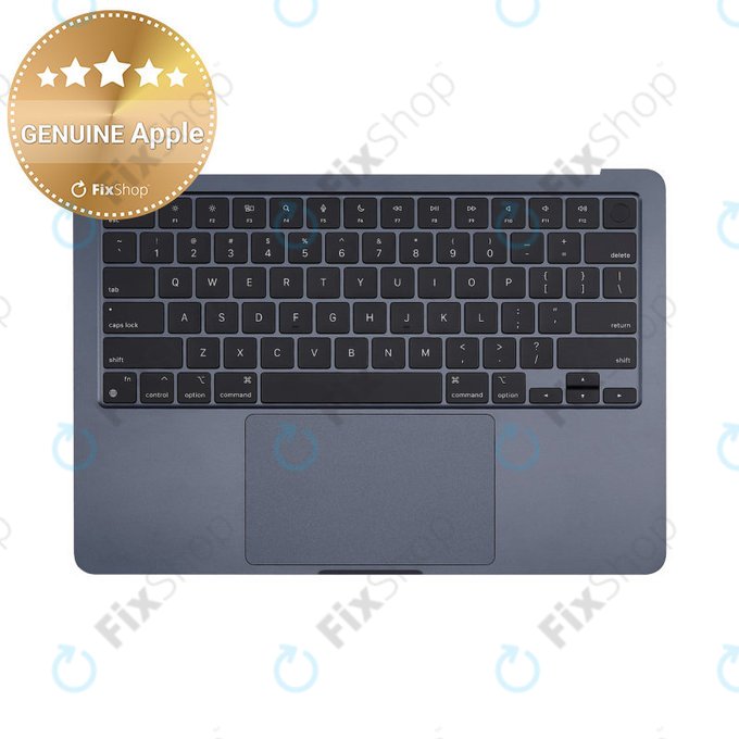 Top case con tastiera US e batteria per MacBook Air 13", A3113 (2024), Midnight, 661-40230, Genuine Apple