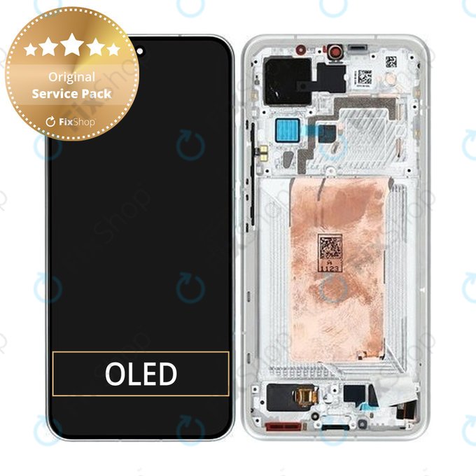 Schermo per Xiaomi 15 5G, White, Vetro touch con cornice, 560062000O300, Genuine Service Pack
