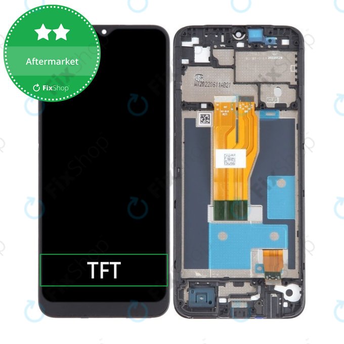 Schermo per Realme C30 RMX3581, Lake Blue, Vetro touch con cornice