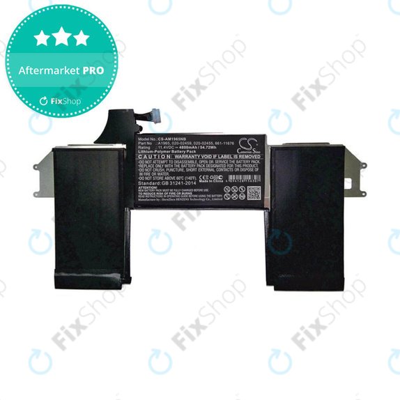 Batteria A1965 per MacBook Air 13" A1932 (Late 2018 - Mid 2019), A2179 (2020), 4800mAh, HQ