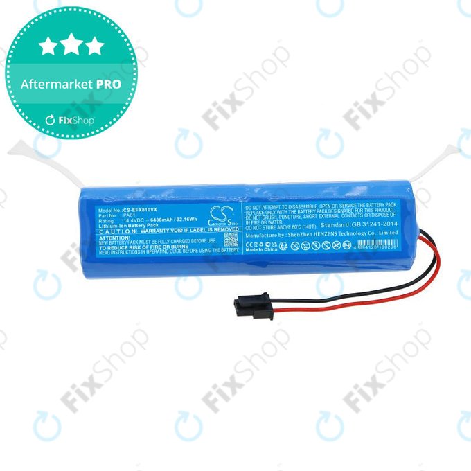 Batteria per Eufy RoboVac X8 Hybrid, PA61, Li-Ion, 6400mAh, 14.4V, HQ