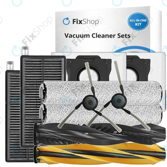 Set di ricambi per Dreame Aqua 10, 10 Ultra (1 paio di spazzole principali, 2x filtro, 2x spazzola laterale, 2x panno mop, 2x sacchetto polvere)