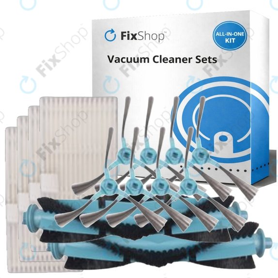 Set di ricambi per Tesla IQ400, IQ400 Plus, Sencor 6485BK (2x spazzola principale, 4x filtro, 8x spazzola laterale)