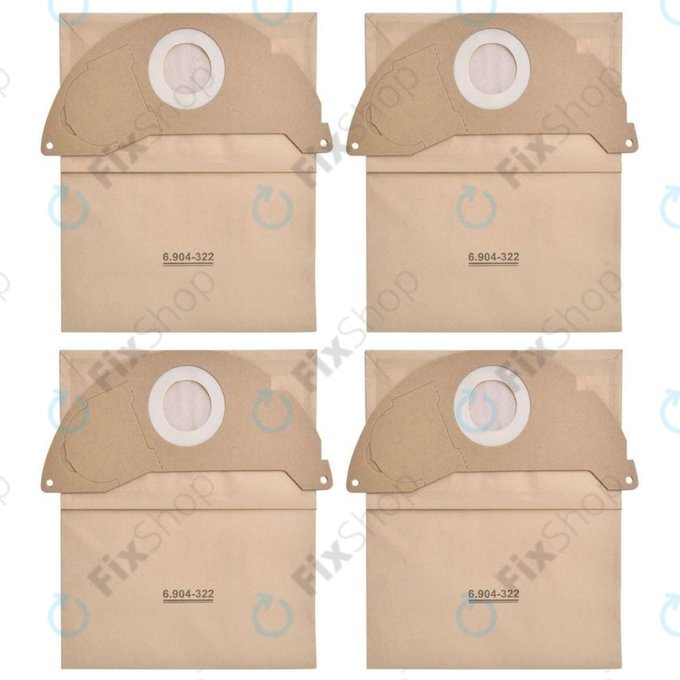Sacchetto per aspirapolvere, 4 pz. per Kärcher WD 2, MV 2, A-series