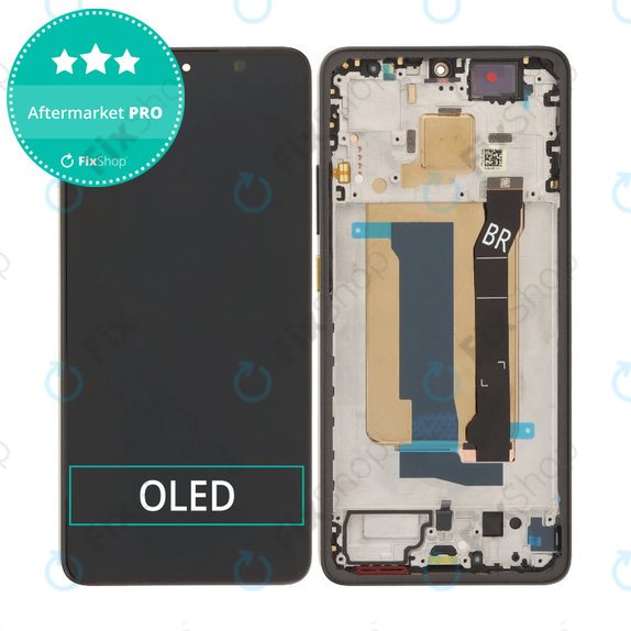Schermo OLED per Xiaomi Poco X7 Pro 2412DPC0AG, Yellow, Vetro touch con cornice