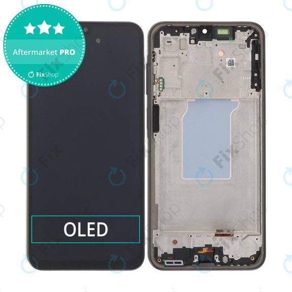 Schermo OLED per Samsung A26 A266E, Black, Vetro touch con cornice