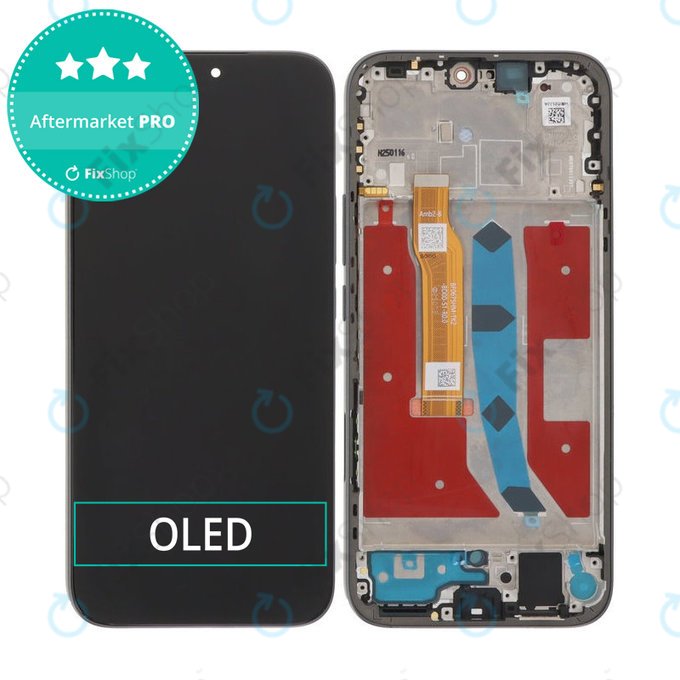 Schermo OLED per Honor 400 Lite, Velvet Black, Vetro touch con cornice