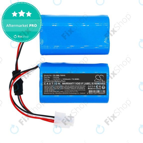 Batteria per Symbo Laserbot 750, 102248, Li-Ion, 5200mAh, 14.8V, HQ