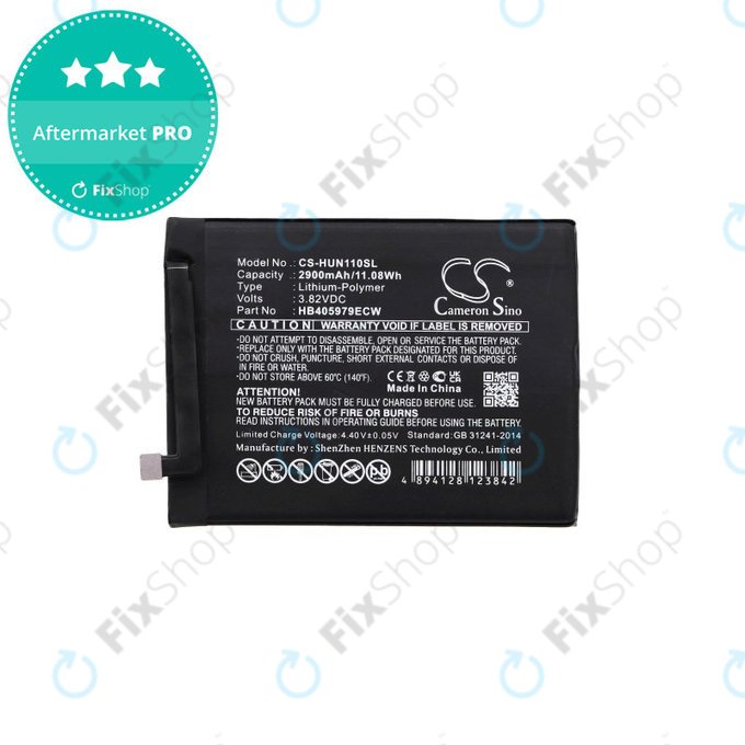 Batteria per Huawei Y5, Y6, 2900mAh, Li-Pol, 3.82 V, HB405979ECW, HQ