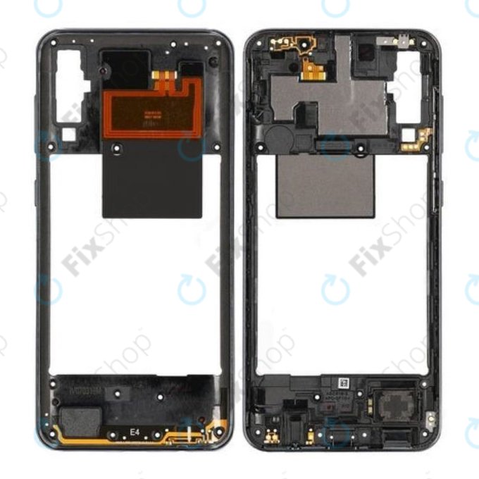 Telaio centrale per Samsung A50 A505F, Black, GH97-23209A, Genuine Service Pack