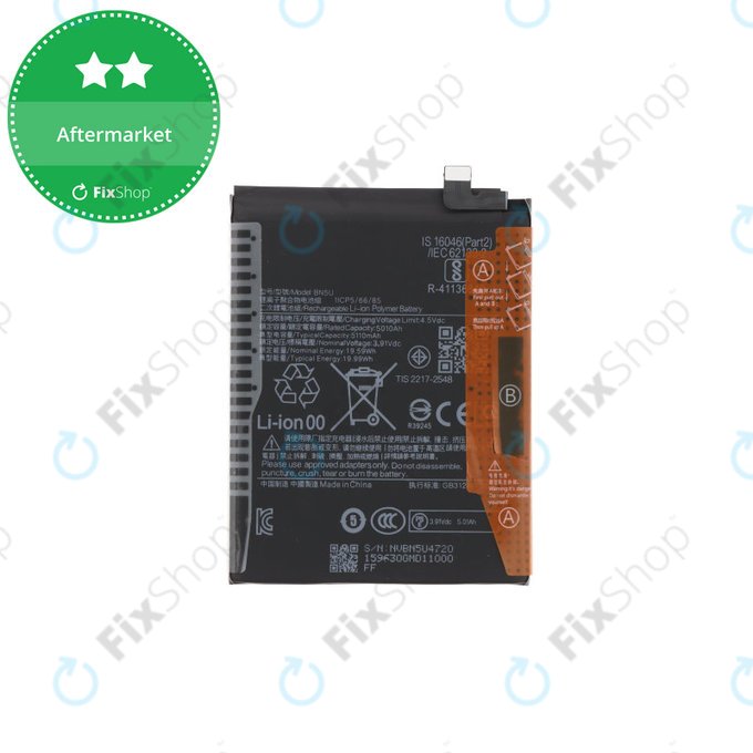 Batteria per Xiaomi Redmi Note 14 5G 24094RAD4G, BN5U, 5110mAh