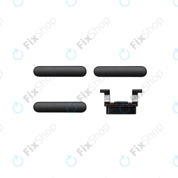 Set pulsanti laterali accensione, volume e silenzioso per iPhone 8 Plus, Space Gray