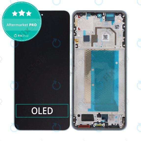 Schermo OLED per Xiaomi 13T, 13T Pro, Meadow Green, Vetro touch con cornice
