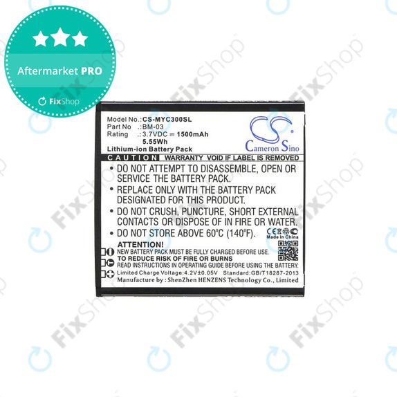 Batteria per MyPhone Funky, BM-03, Li-Ion, 3.7V, 1500mAh, HQ