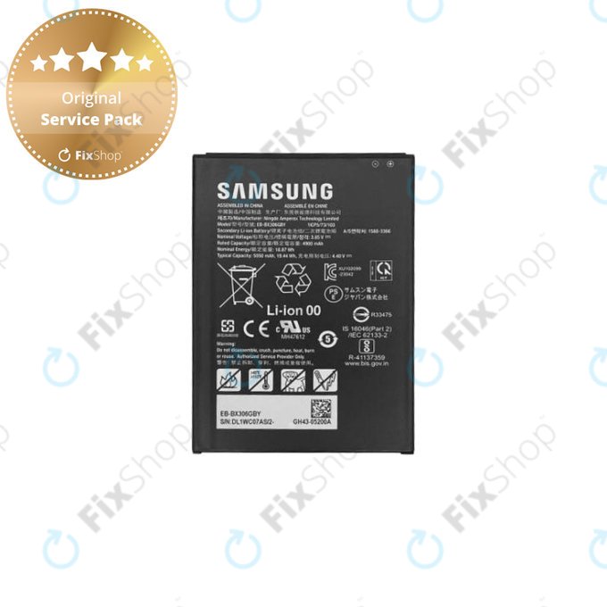 Batteria per Samsung Galaxy Tab Active5 X306B, EB-BX306GBY, GH43-05200A, 5050mAh, Genuine Service Pack