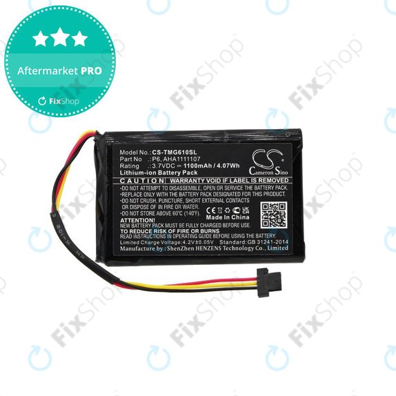 Batteria per TomTom Go 610, LAHA1111107, Li-Ion, 1100mAh, 3.7V, HQ