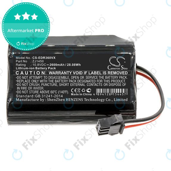 Batteria per Ecovacs D36, DA60 DA611 DB35 TCR360 ZJ1450, Li-Ion, 2600mAh, 10.8V, HQ