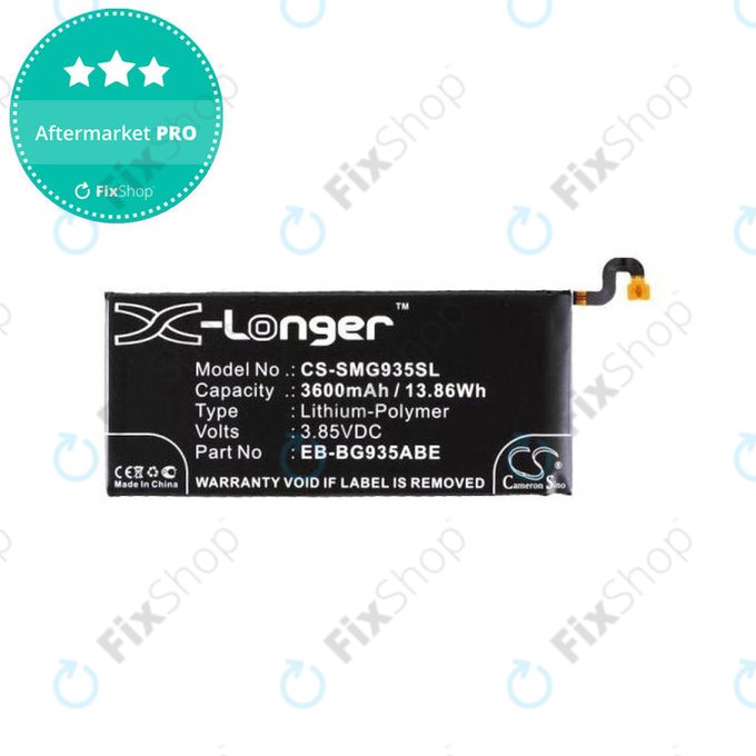 Batteria per Samsung S7 Edge G935F, EB-BG935ABE, 3600mAh, HQ
