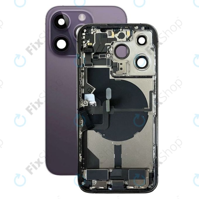Scocca posteriore con piccoli componenti per iPhone 14 Pro, Deep Purple